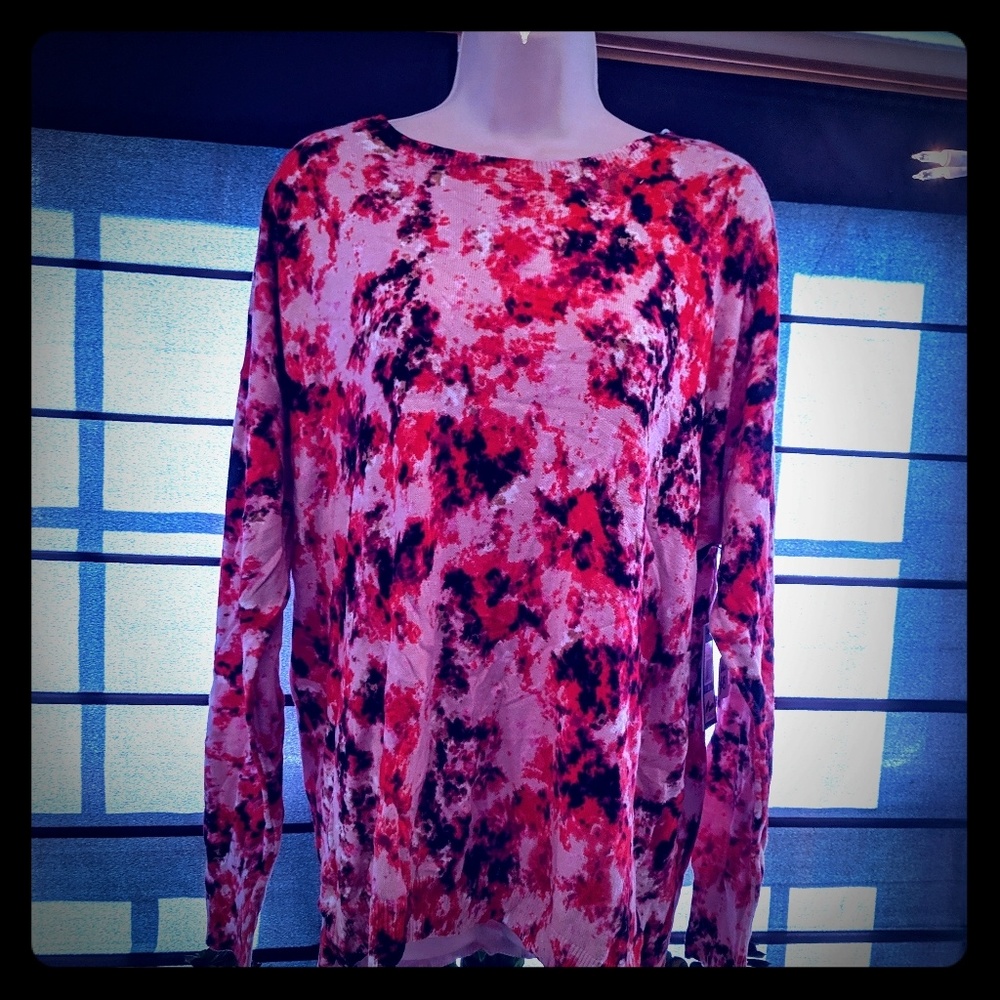 Chaus brand new with tags 3/4 sleeve pink sweater size XL